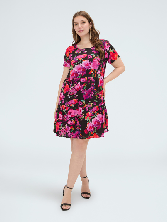 Floral viscose dress