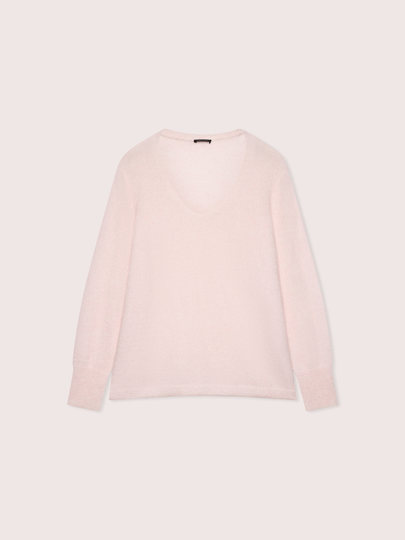 V-neck mohair blend sweater
