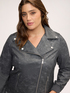 Veste biker avec poignets en tricot extensible image number 3