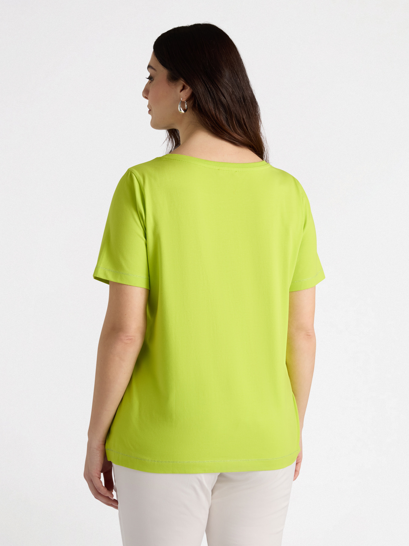 T-shirt with floral embroidery image number 1