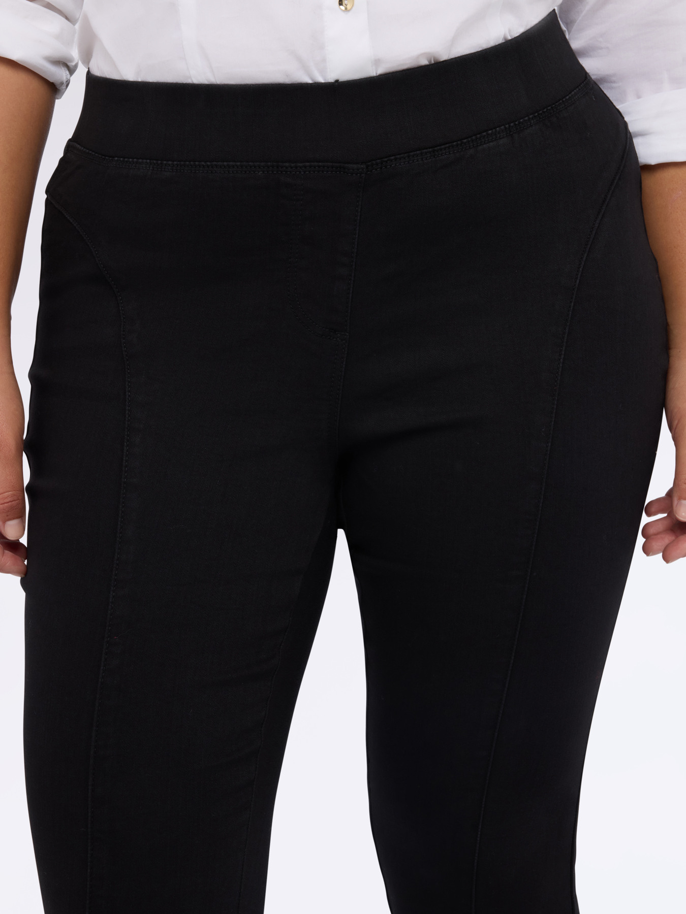 Cotton blend denim jeggings image number 2