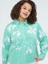 Camicia a righe con stampa floreale image number 4