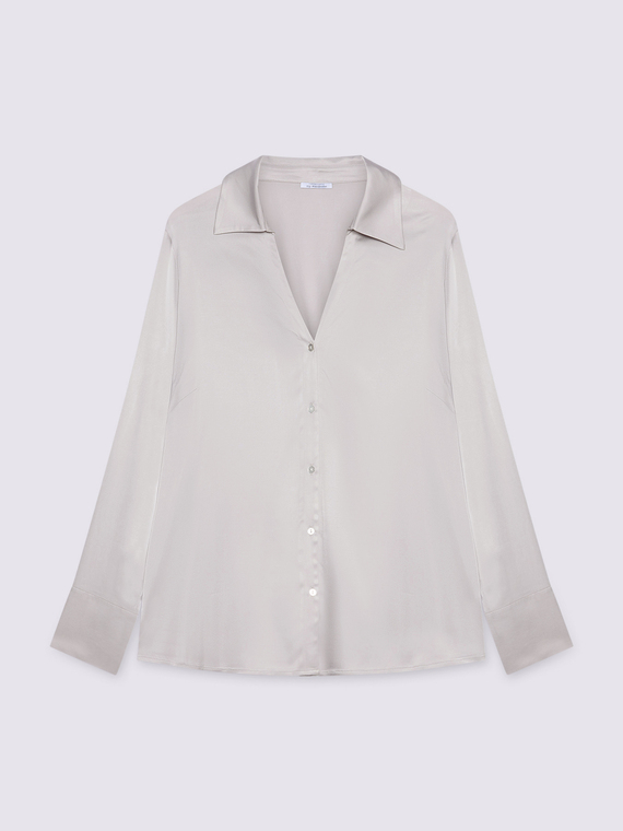 Camicia in raso di viscosa - vista alternativa | Fiorella Rubino