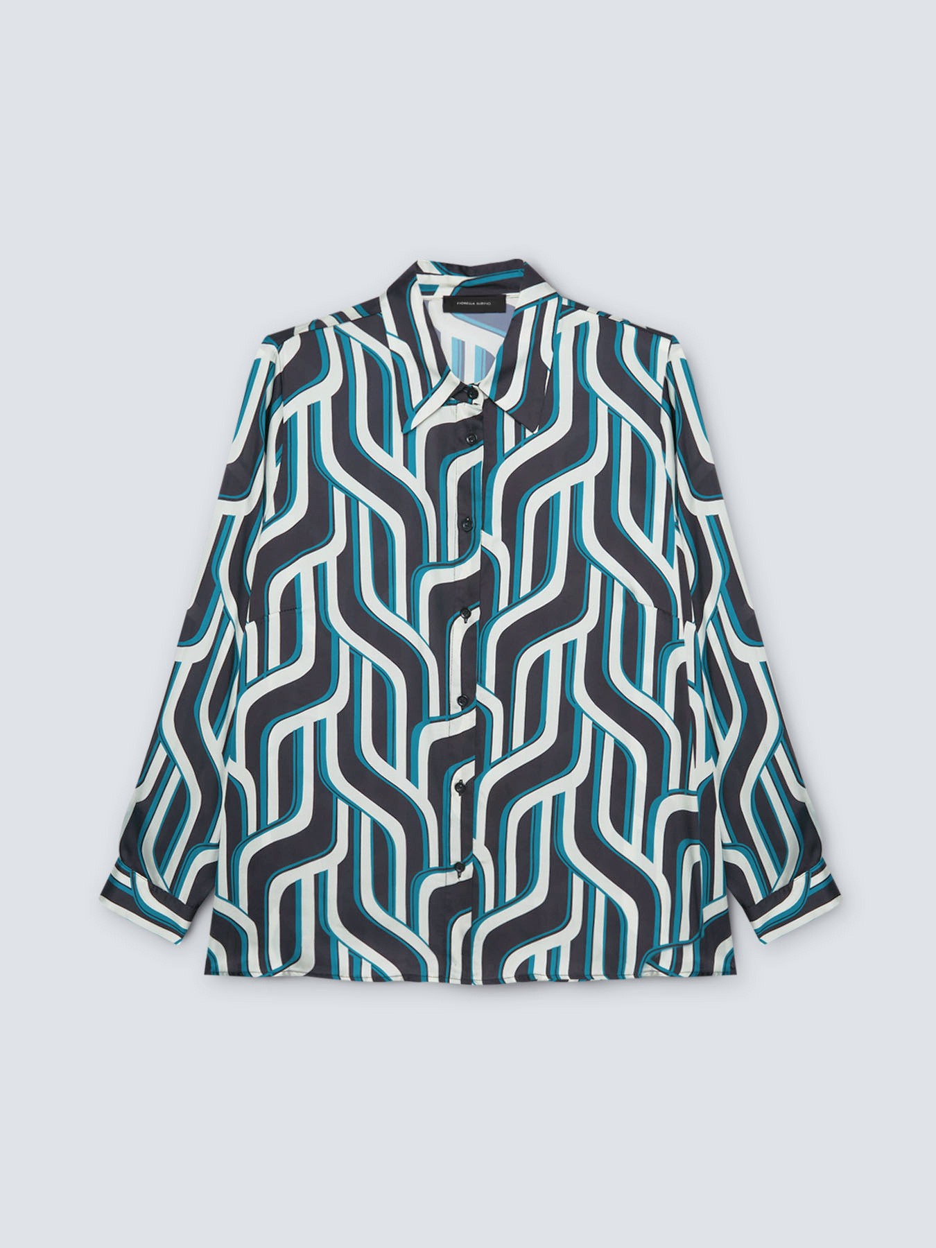 Camicia in raso stampato image number 4