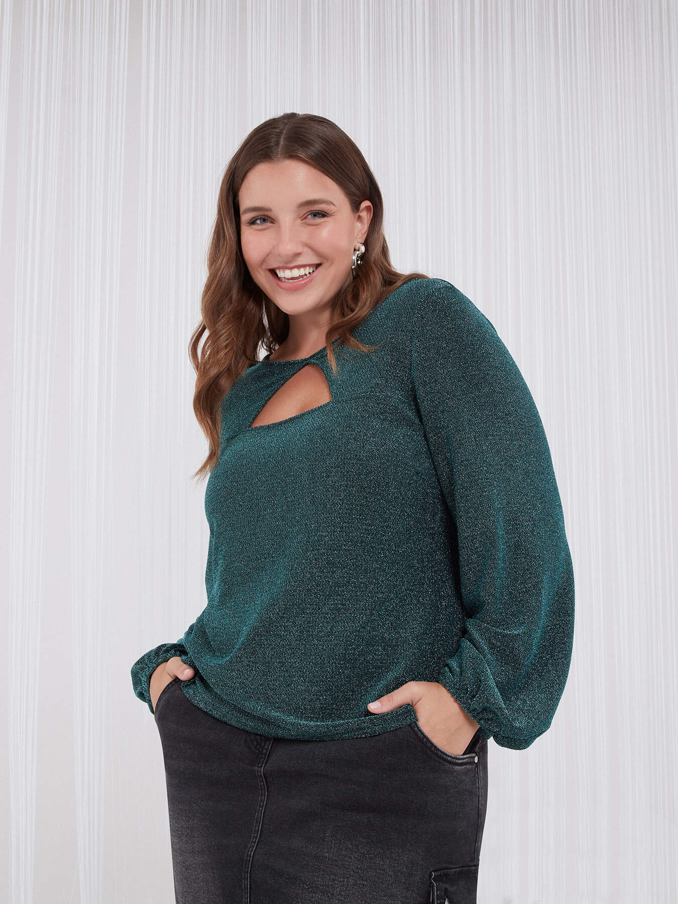 T-shirt en jersey lurex image number 0