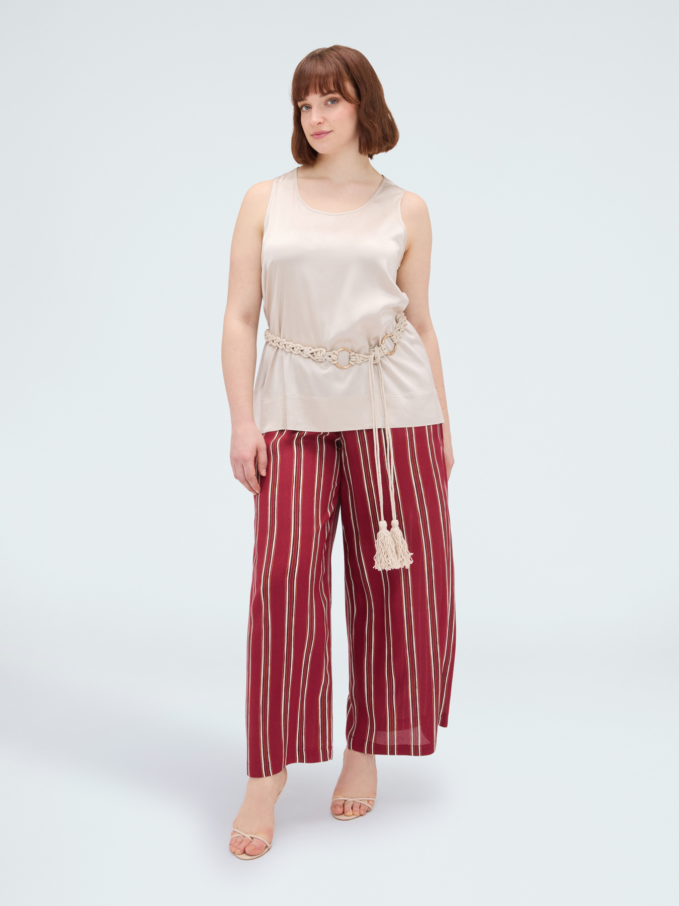 Top en satin de viscose stretch image number 0