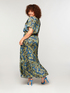 Long skirt with tropical print image number 1