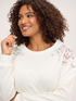 Sweatshirt with floral embroidery image number 3