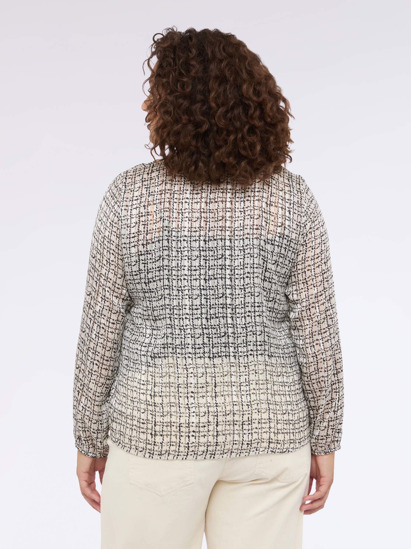 Blusa con stampa e dettaglio cut out image number 1