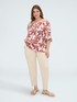 Blouse &eacute;paules d&eacute;nud&eacute;es avec imprim&eacute; image number 0