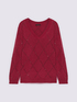 Sweater with bright diamond pattern image number 4