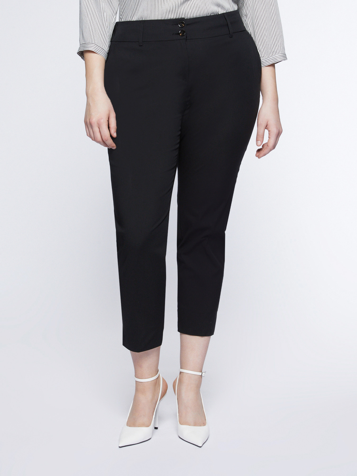Straight cropped trousers image number 0