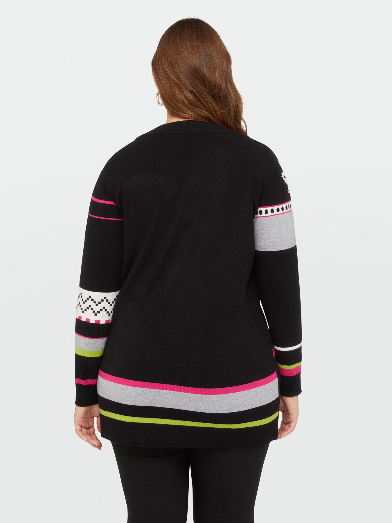 Jacquard cardigan in style pop image number 2