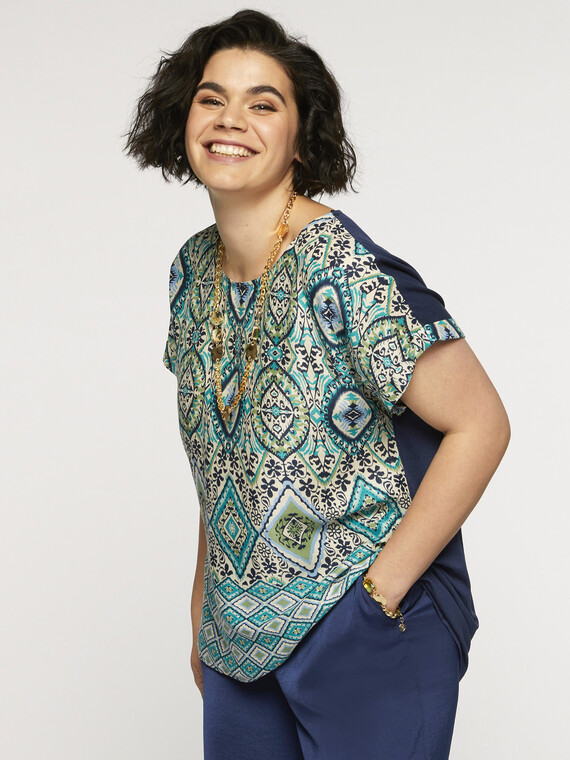 Fiorella Rubino T-shirt con stampa etnica Donna