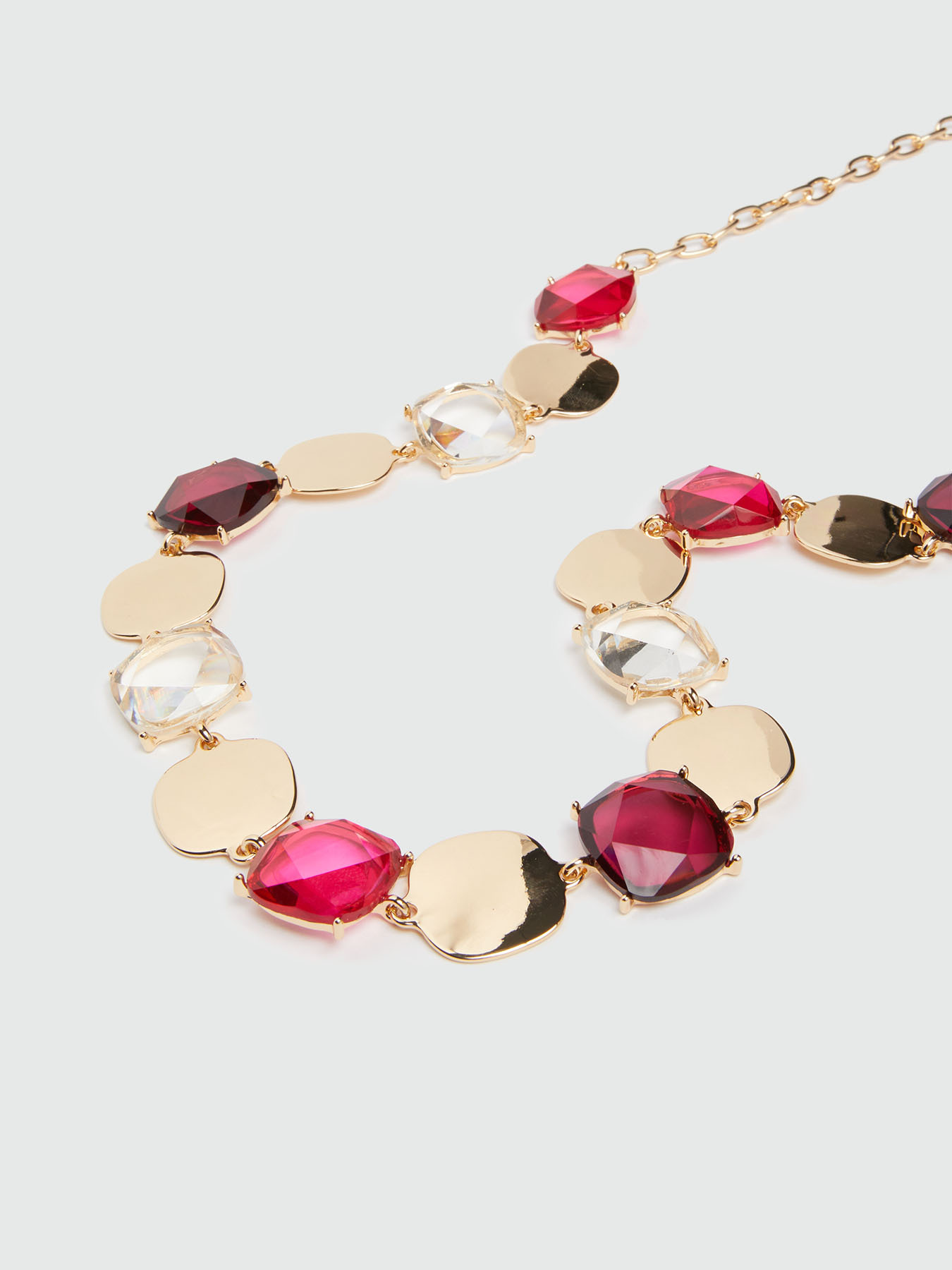Necklace with coloured crystals image number 1