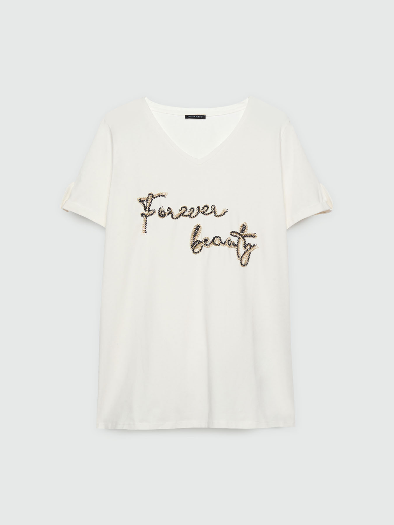 Camiseta con texto en cuerda image number 6