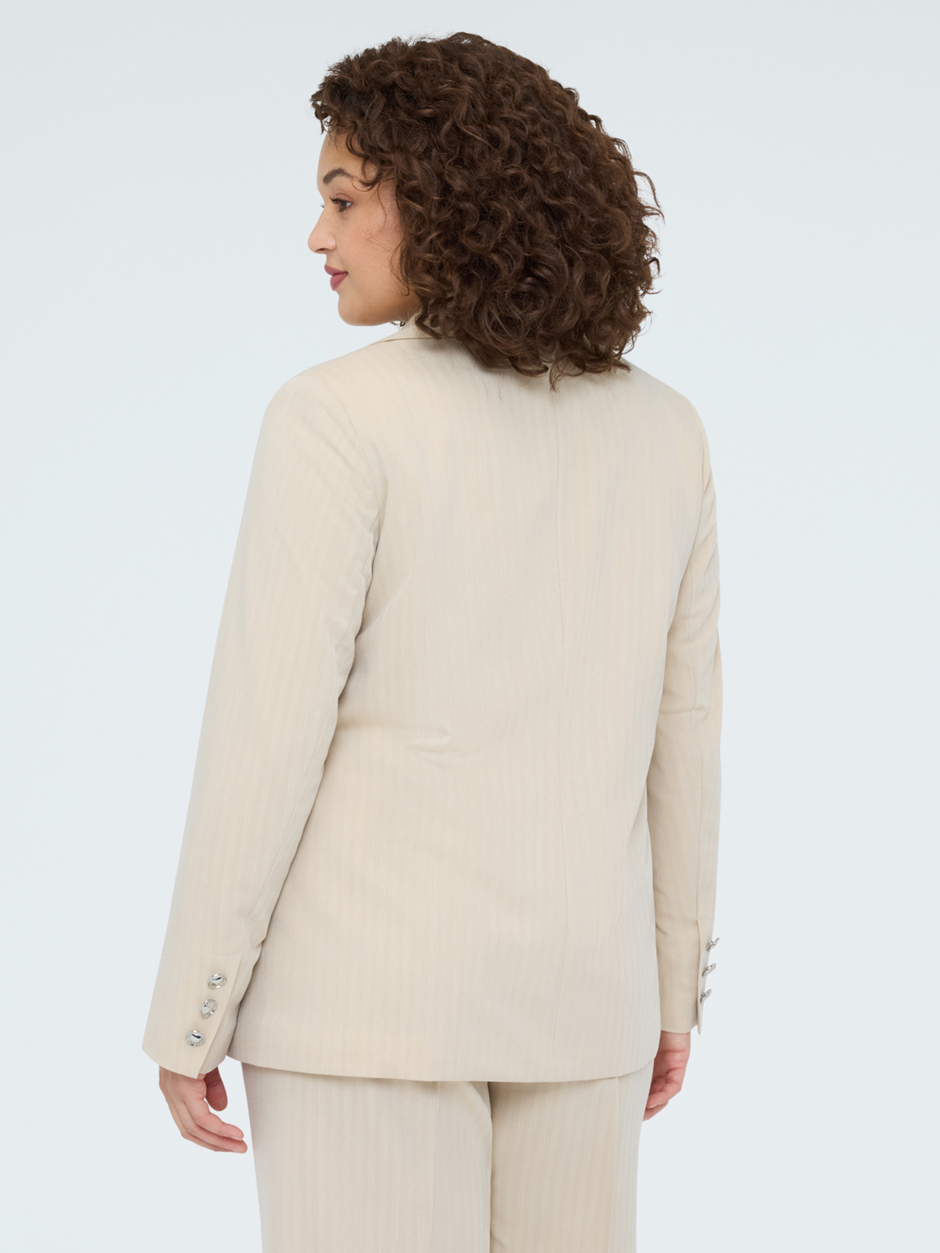 Pinstripe effect blazer with jewel buttons image number 1