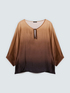 Blusa in raso effetto d&eacute;grad&eacute; image number 4