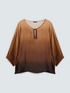 Blusa in raso effetto d&eacute;grad&eacute; image number 4