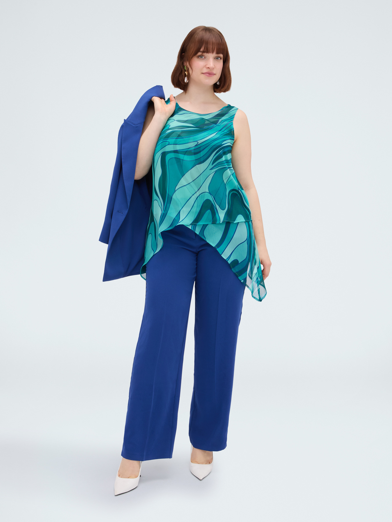 Georgette top with print image number 0