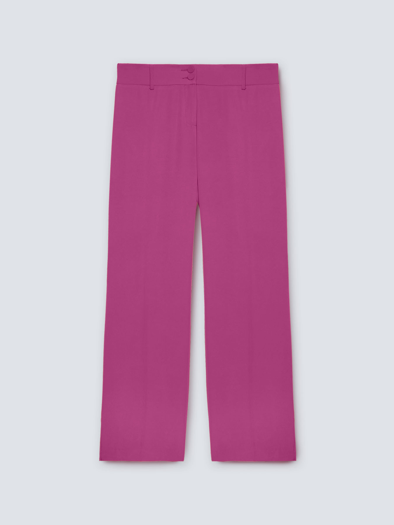 Pantalones rectos en tela fluida image number 4