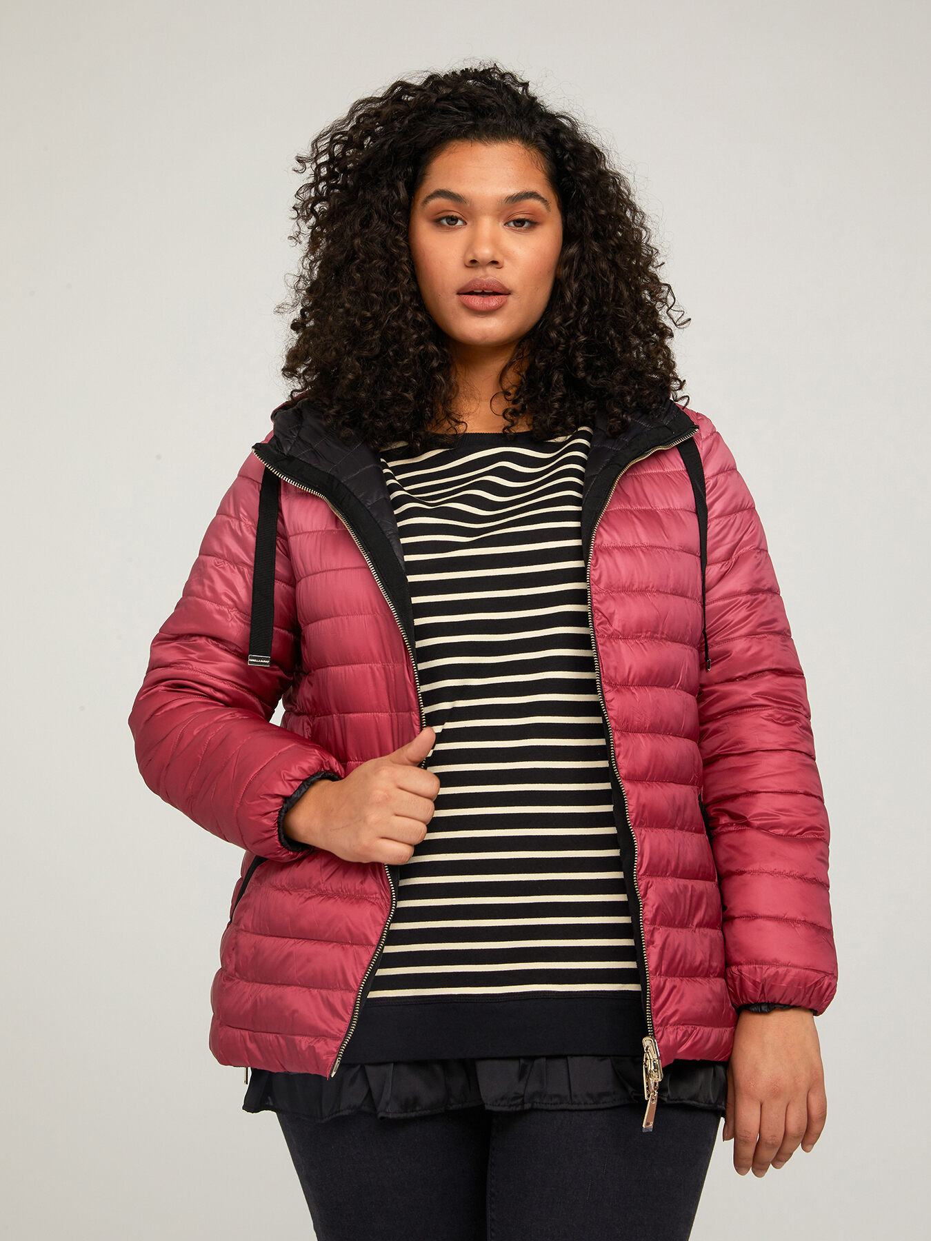 Two-tone reversible down jacket image number 0