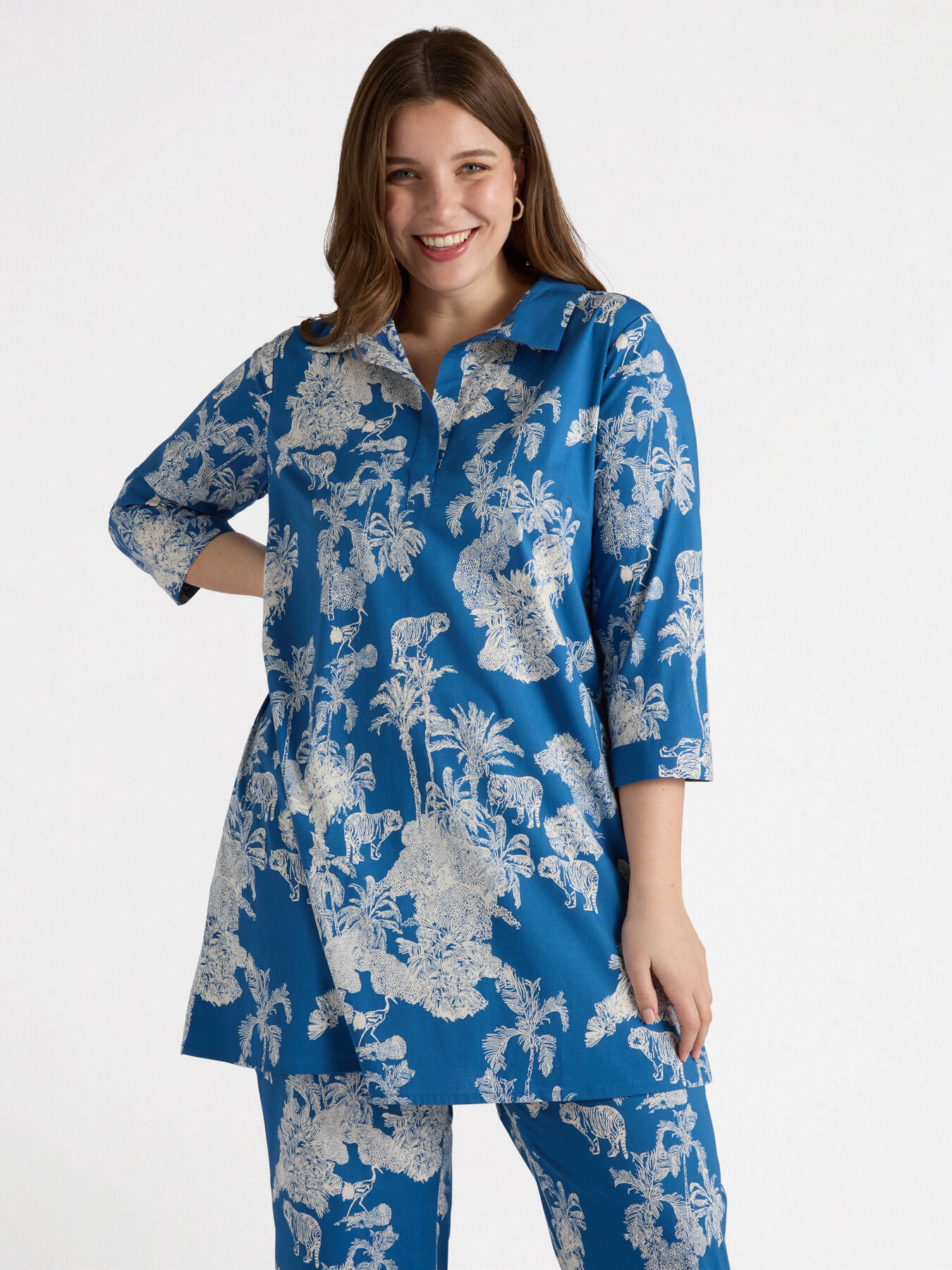 Jungle print dress image number 0