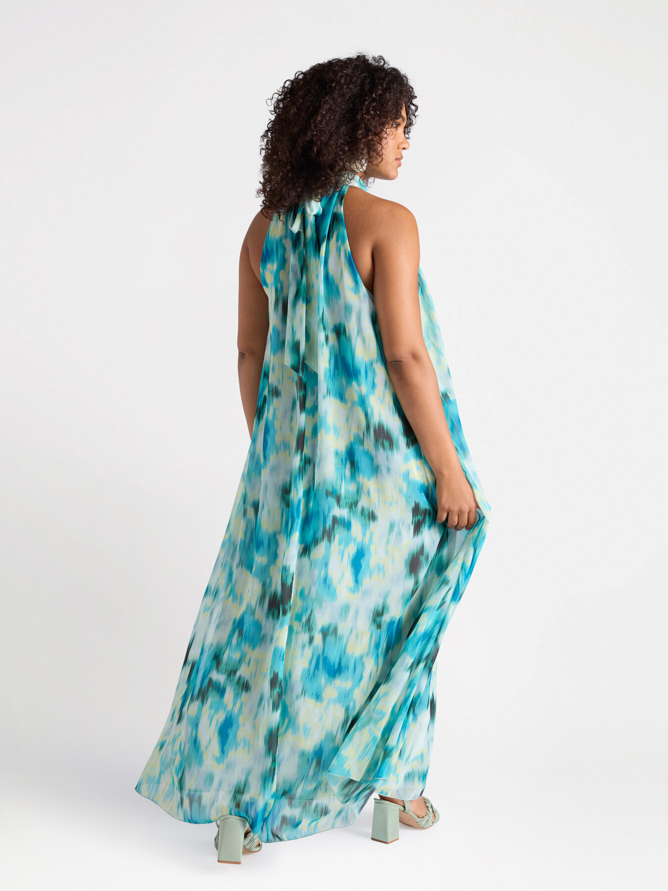 Langes, bedrucktes Kleid image number 1