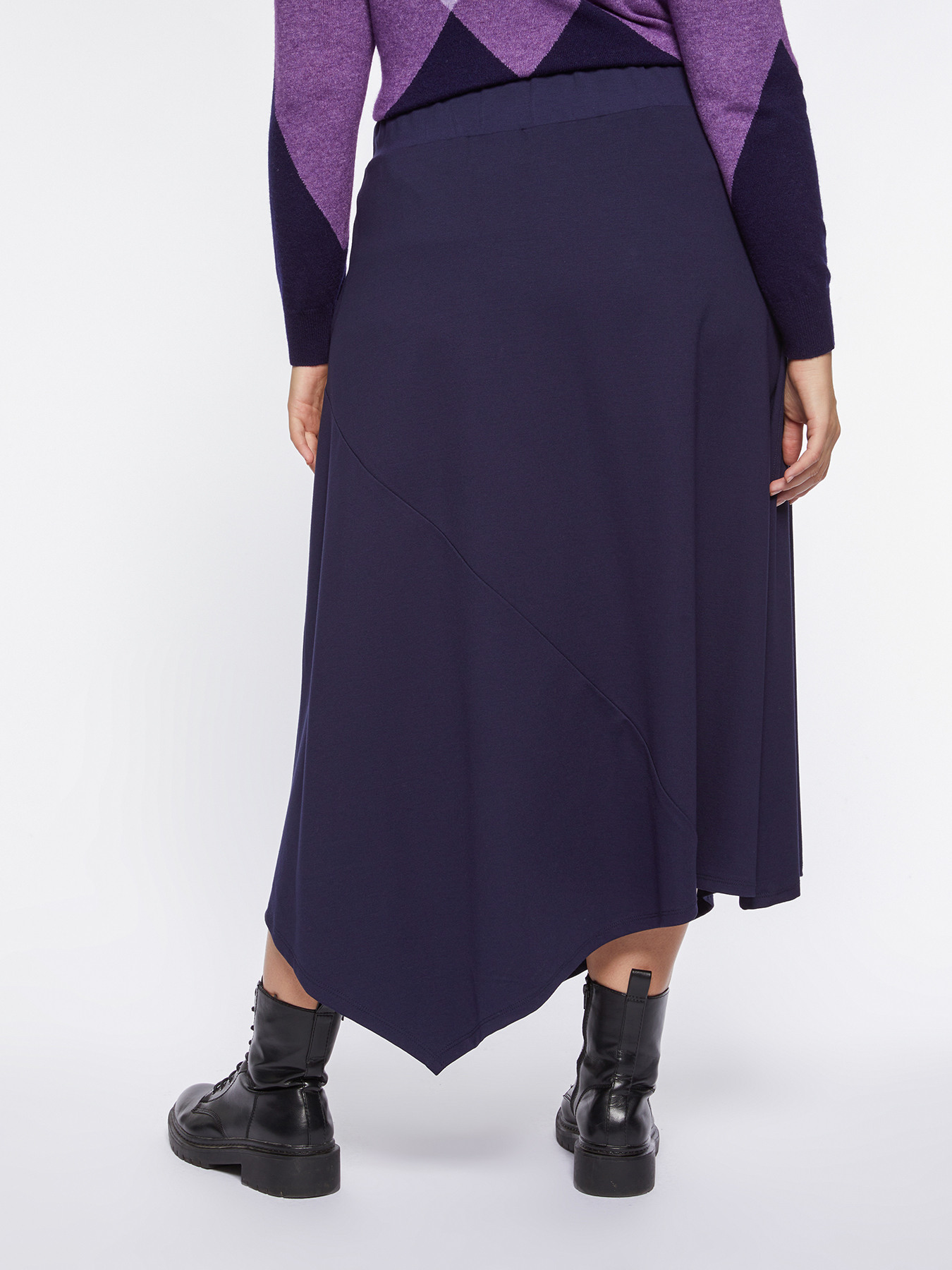 Gonna lunga asimmetrica in jersey image number 1