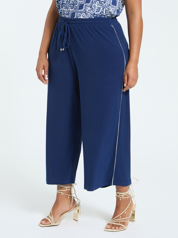Pantaloni cropped in jersey | Fiorella Rubino