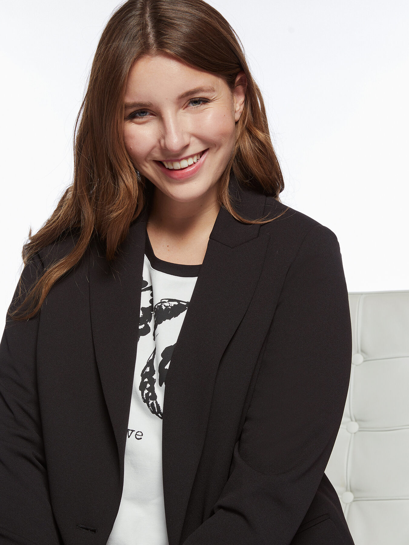 Blazer with printed lining image number 3