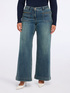 Jeans wide leg effetto used image number 2