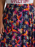 Parrot and Palm print long skirt image number 3