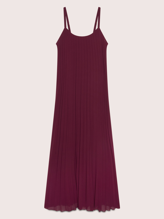 Langes plissiertes Georgette-Kleid