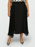 Midi skirt with pleated inserts image number 0