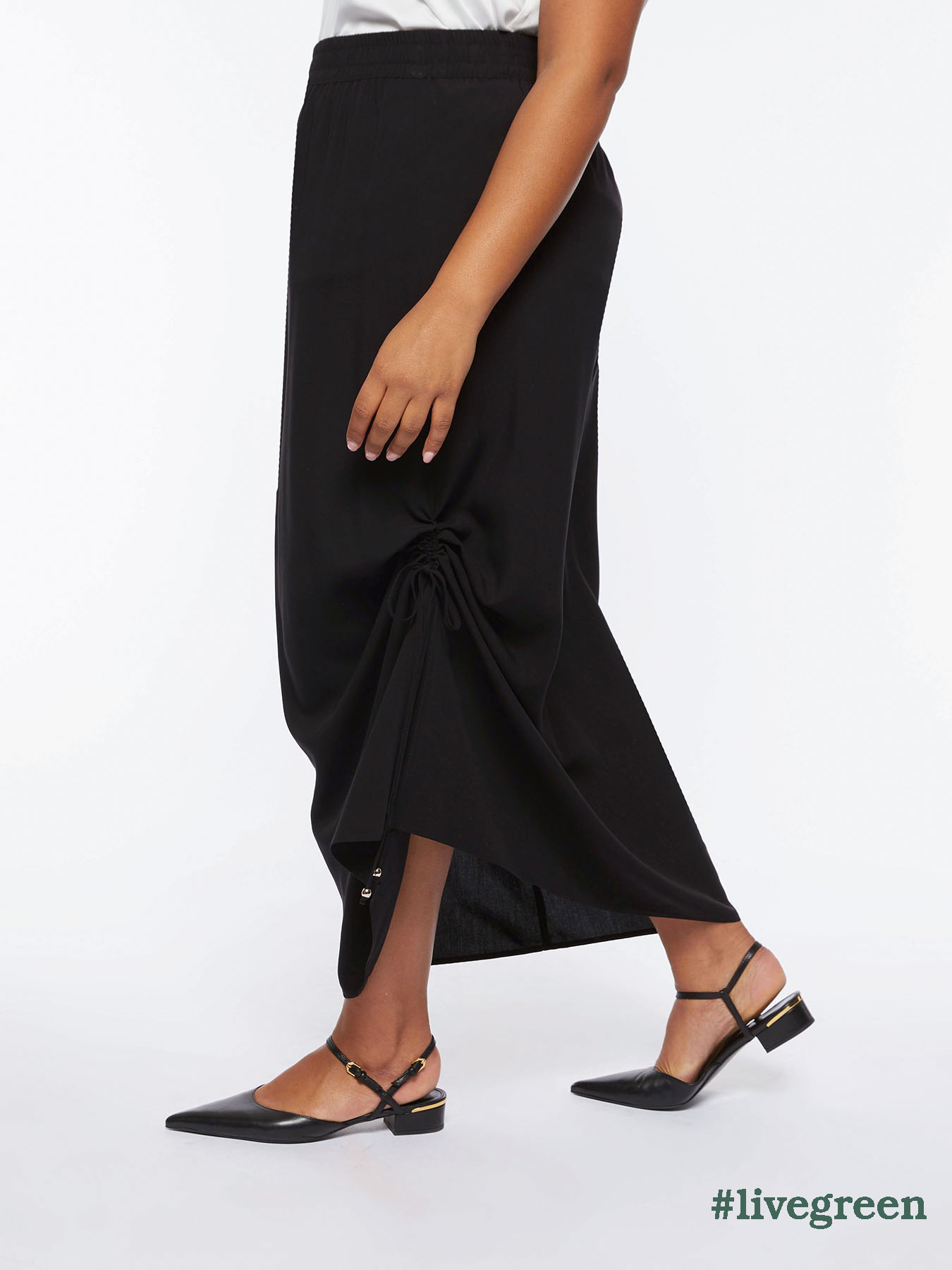 Long viscose skirt image number 4