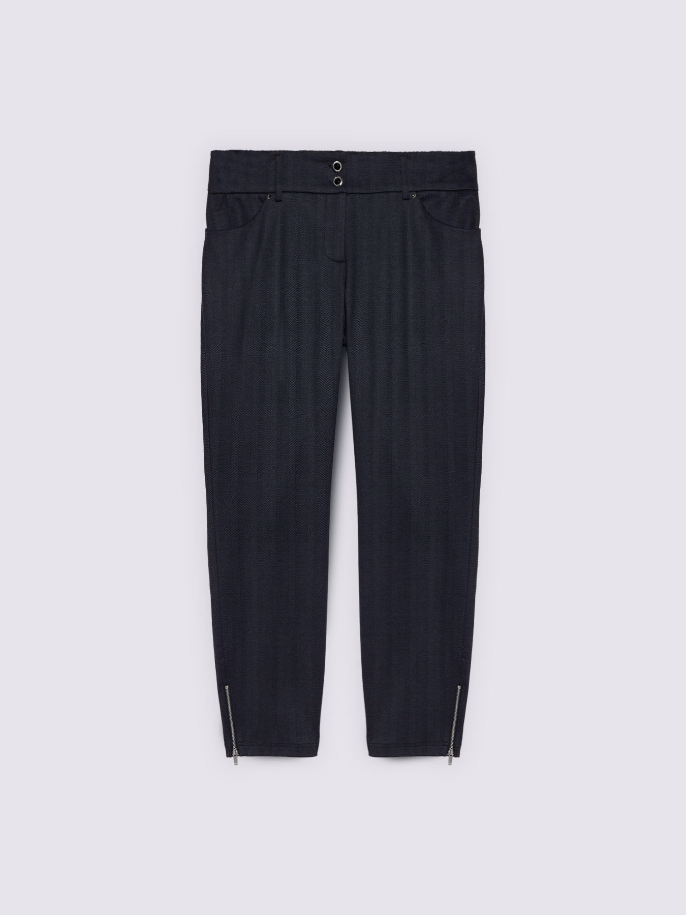 Pantalones skinny estampado espiga image number 4