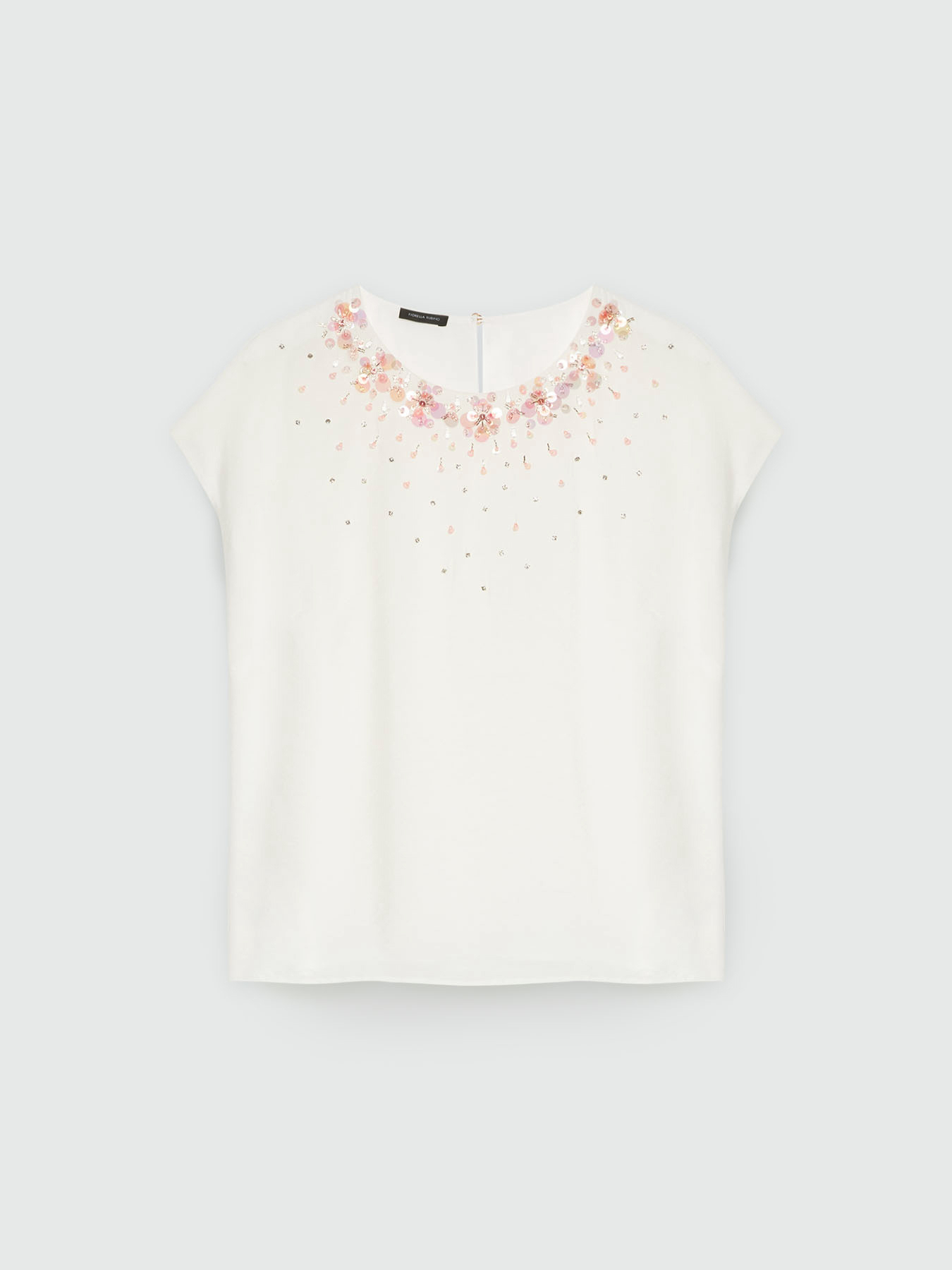 Bluse mit besticktem Ausschnitt mit D&eacute;grad&eacute;-Effekt image number 4