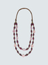 Double strand necklace with mixed pearls image number 1