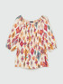 Blusa dalla stampa ikat image number 4