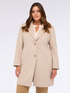 Cappotto misto lana con bottoni e collo a lancia image number 0