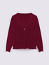Cardigan col V avec bordures festonnées image number 4