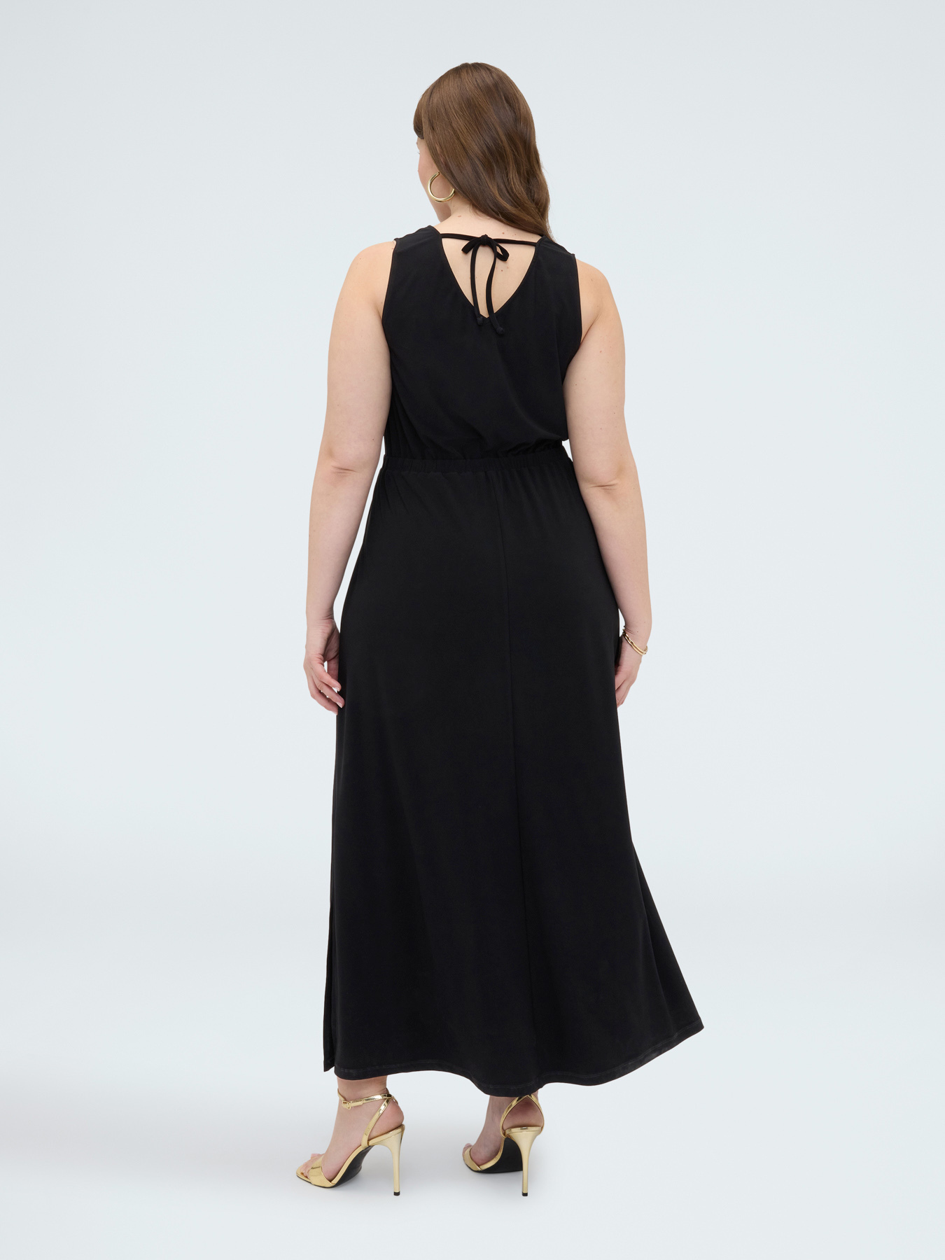 Langes Jerseykleid mit R&uuml;ckenausschnitt image number 1