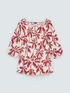 Off-shoulder blouse with print image number 5