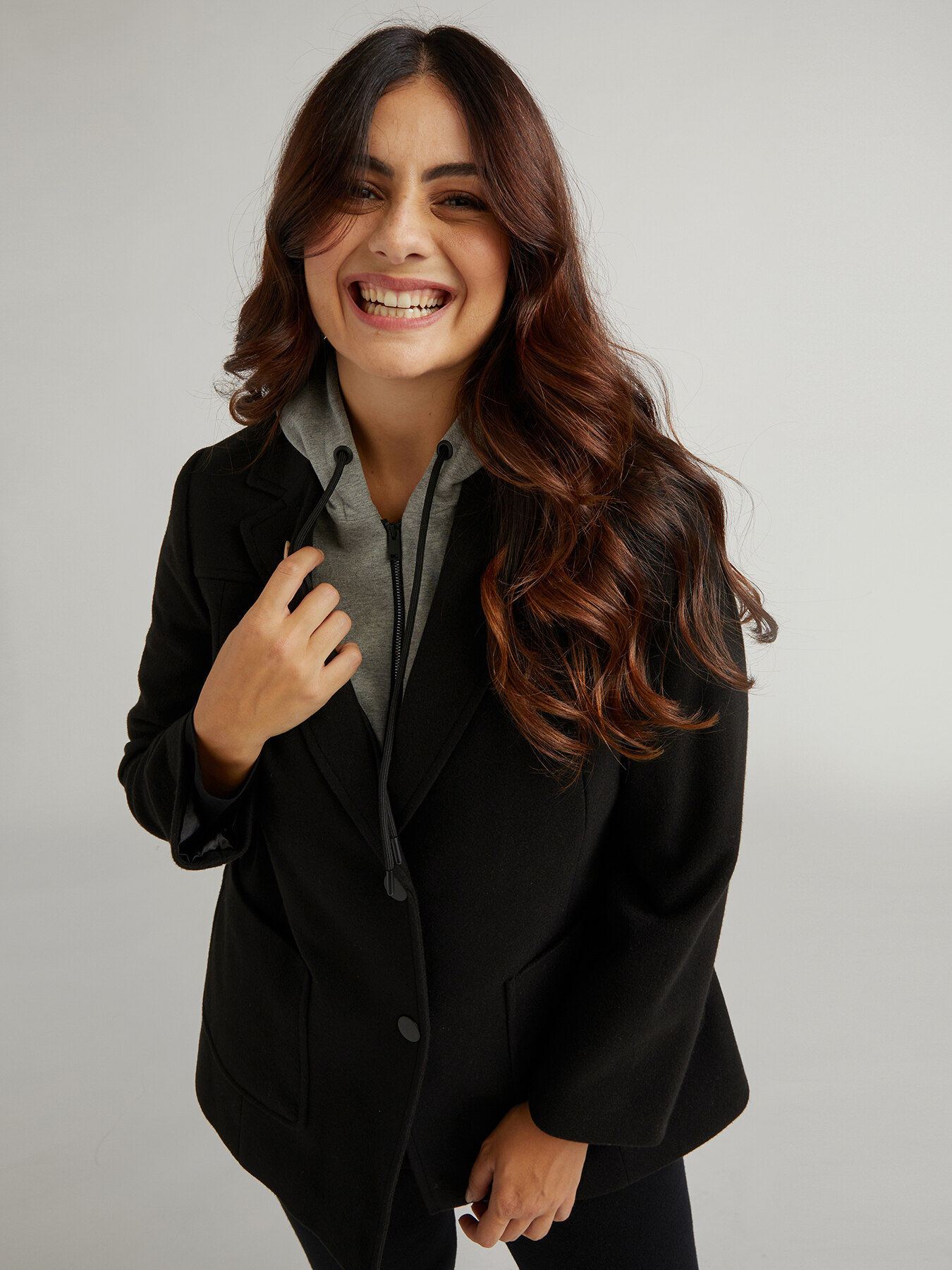 Cappotto con parte interna in felpa image number 2