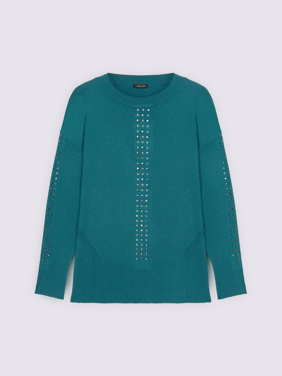 Sweater with glittery appliqu&eacute;s