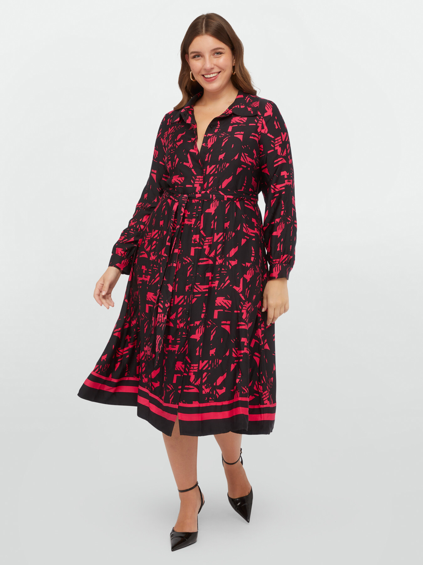 Robe chemisier imprim&eacute;e image number 0