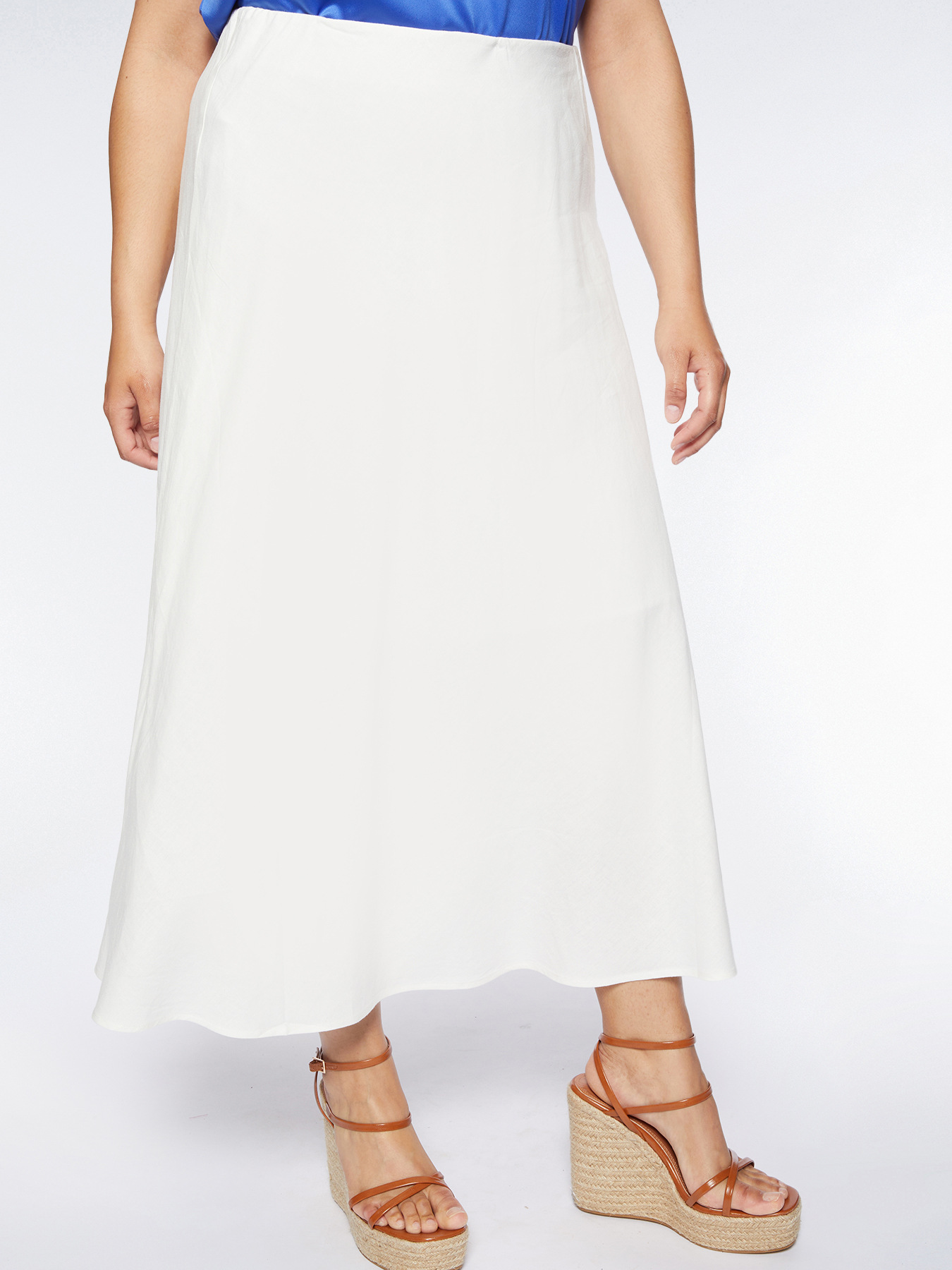 Gonna in lino e viscosa image number 3