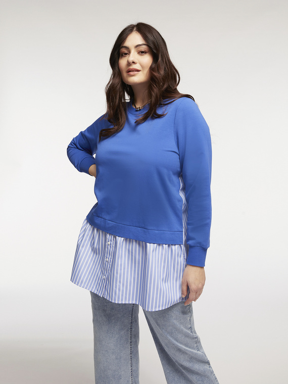 Fiorella Rubino Felpa No Size con inserti a righe Donna