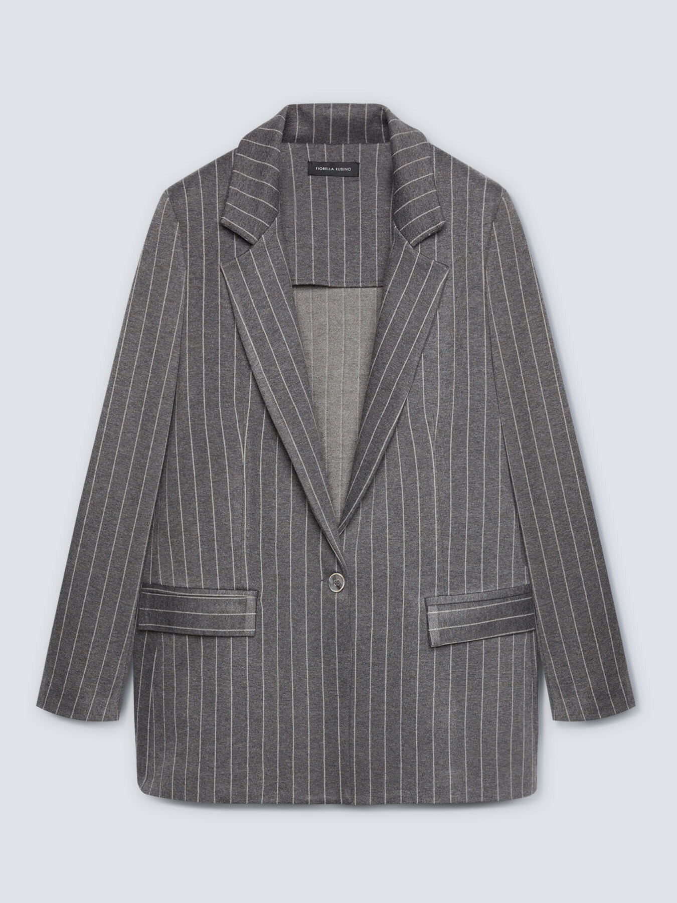 Blazer in tessuto gessato image number 3